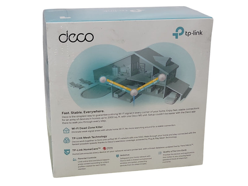 New TP-Link Whole home Mesh WI-FI Unit AC1300 Deco M5(1-Pack)(US) Ver:3.0 _