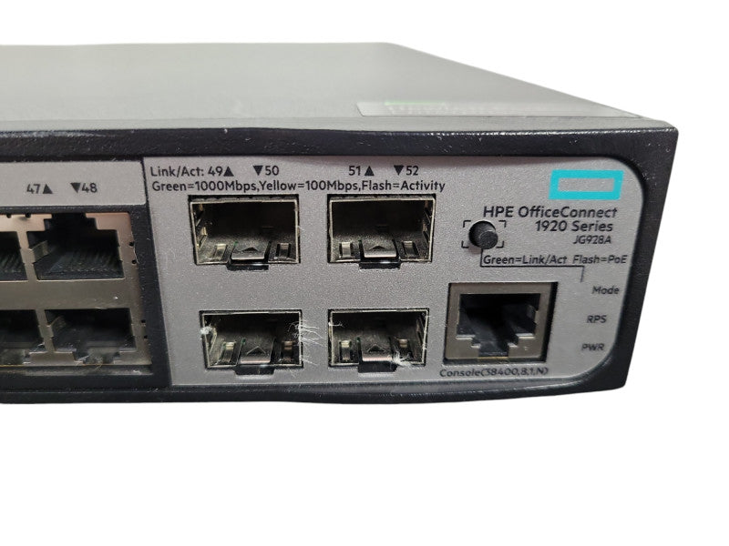 HP JG928A HPE OFFICECONNECT 1920 SERIES 48G PoE+ 370W 48-PORT SWITCH !