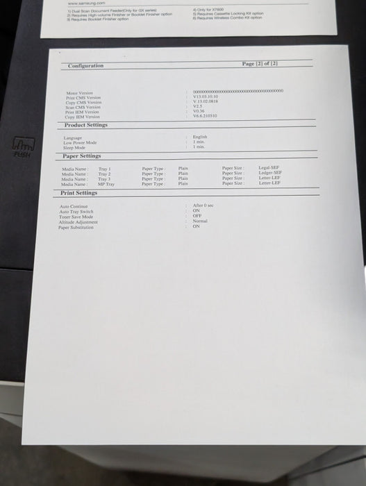 Samsung MultiXpress X7600LX Color Laser MFP High Volume Printer  -