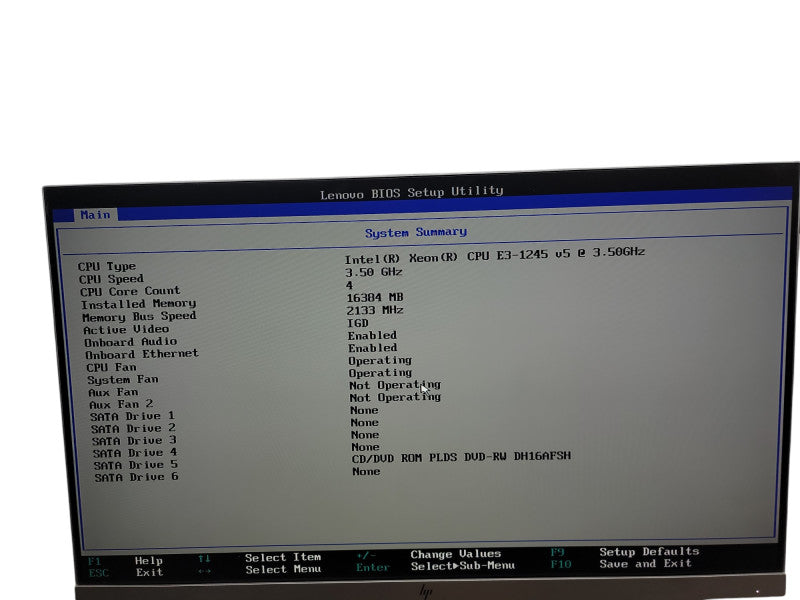 Lenovo ThinKStation  P310 Xeon E3 - 1245 v5 @  3.50GHz  θ
