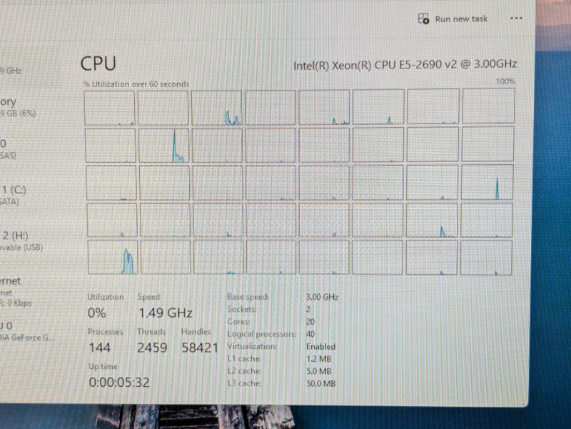 Custom Server/PC ASUS Z9PA-D8 2x Intel Xeon E5-2690 v2 64GB RECC RAM  -