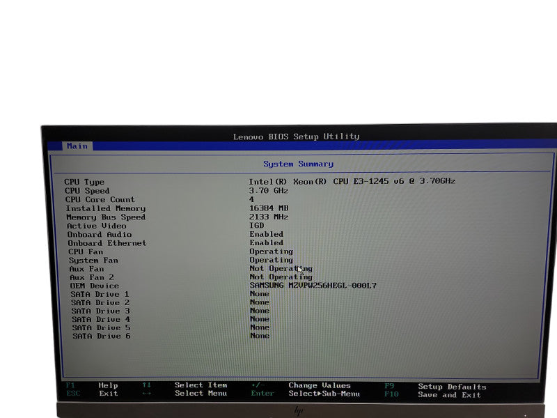 Lenovo ThinKStation P320 Xeon E3 - 1245 v6 @ 3.70GHz 16GB DDR4 Ram θ