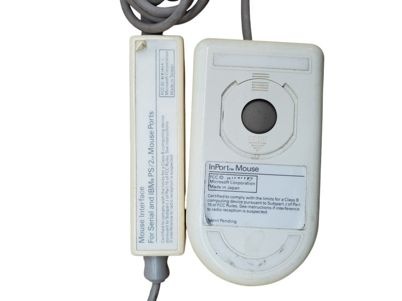 Vintage Microsoft InPort Wired 2-Button Mouse *READ*