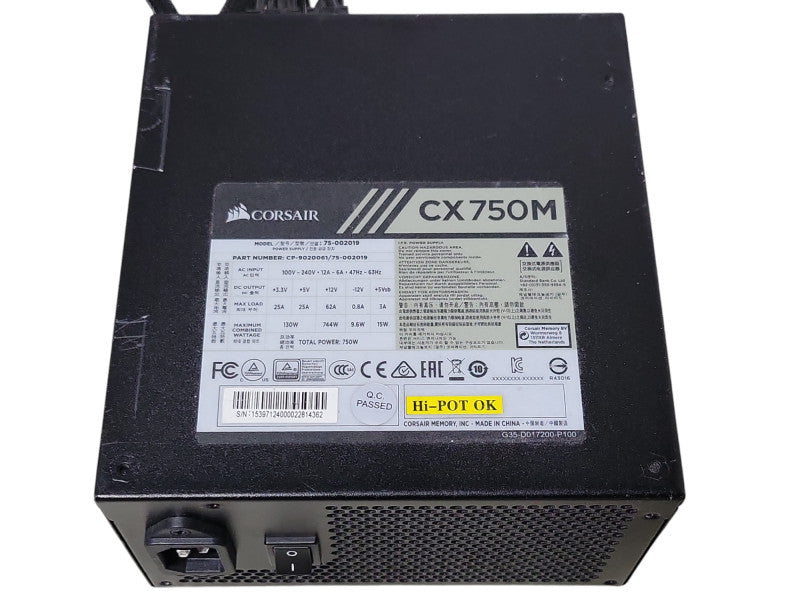 Corsair CX750M 75-002019 750 Watt Power supply _