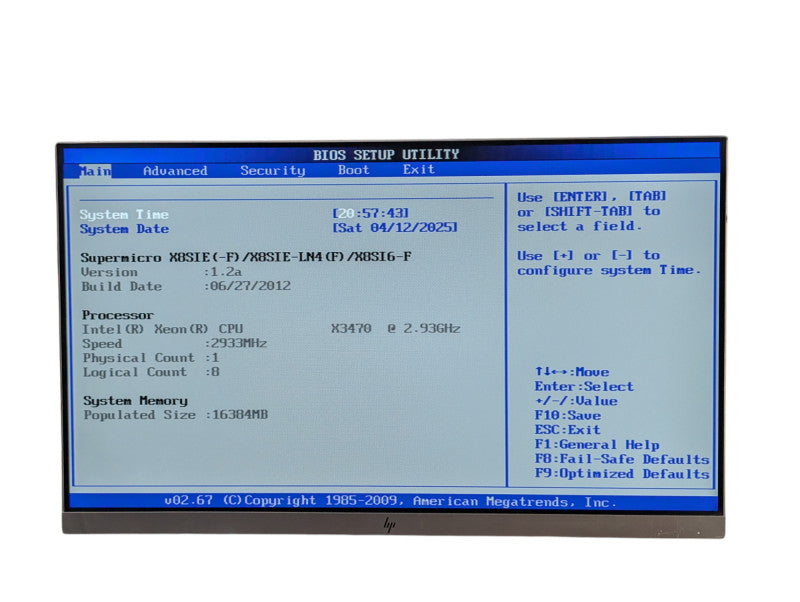 Supermicro CSE-512 X8SIE-LN4F Xeon X3470 16GB RAM  -