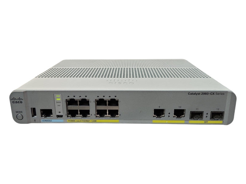 Cisco WS-C2960CX-8PC-L V02, 8-Port Gigabit Managed Silent Switch w/ 2x SFP