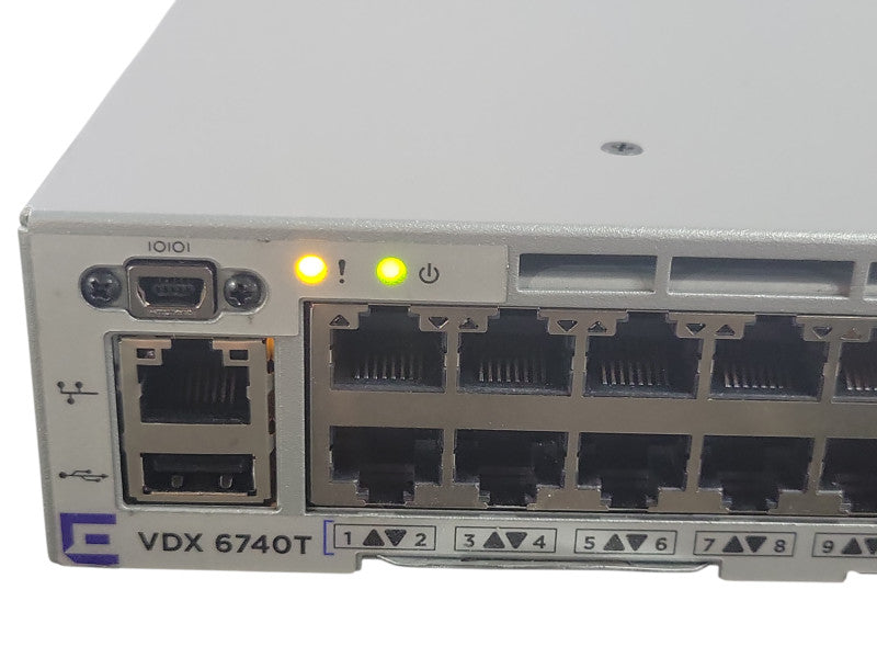 Extreme Networks BR-VDX6740T-24-R 48-Port Managed Switch 2x PSU, READ _