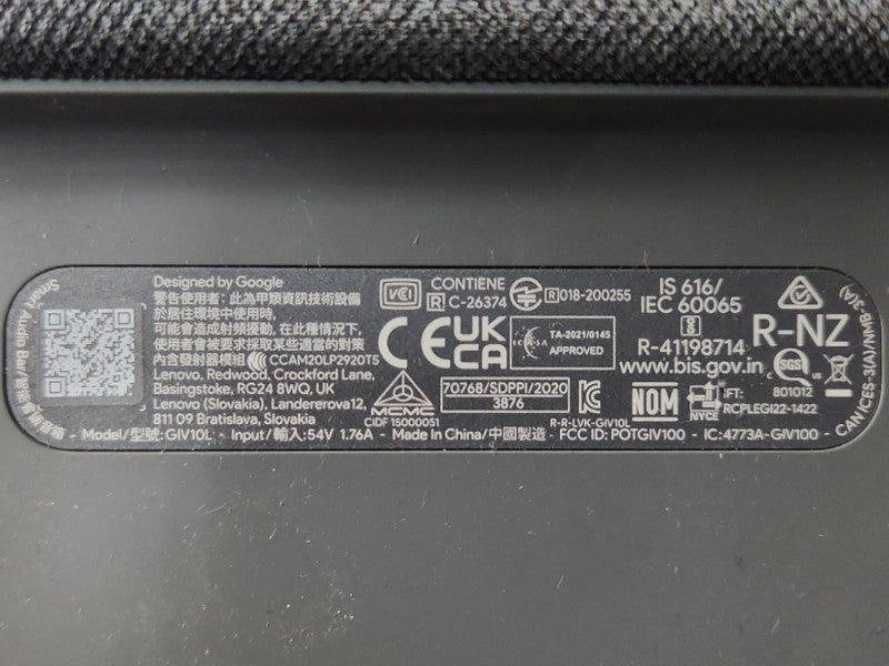 Lenovo Google Meet Smart Audio Bar, Model GIV10L, READ