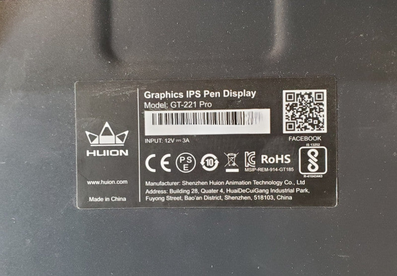 Huion Kamvas GT-221 Pro Graphics IPS Pen Display Graphics Tablet *READ*