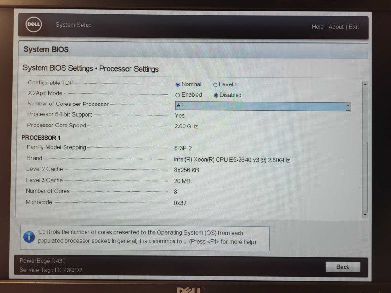 Dell R430 1U 2.5"| Xeon E5-2640 v3 @2.6GHz, 32GB DDR4, H730 Mini, 5x caddies $