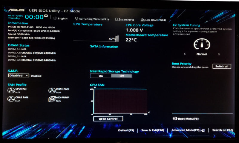 H370M-Plus Motherboard Intel Core i5-8500 16GB DDR4 - No I/O Shield