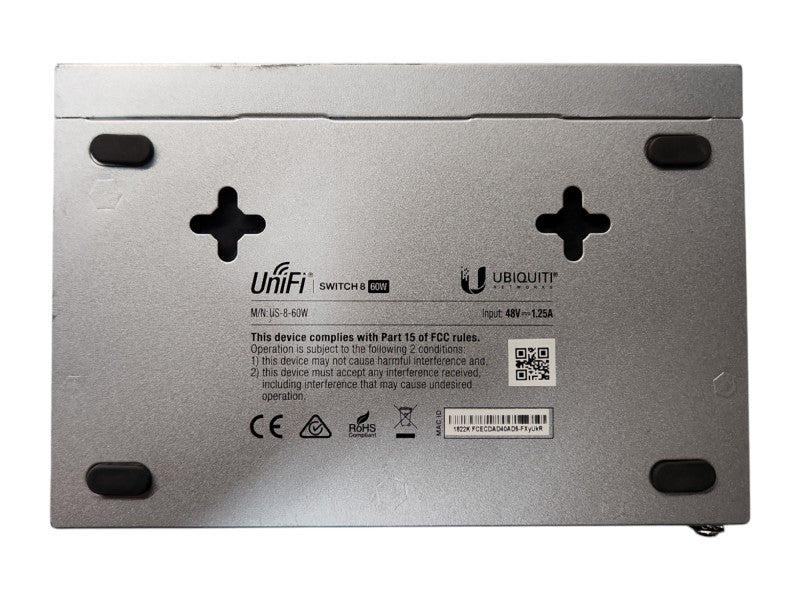 UBIQUITI UniFi Switch 8 60W US-8-60W 8 Port Gigabit PoE Switch