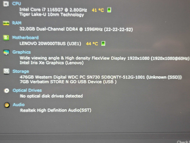 Lenovo ThinkPad T14 Gen 2 i7-1185G7 32GB DDR4 256GB SSD TOUCH!  Qβ Lap200