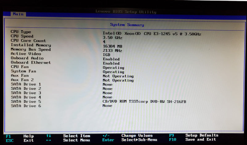 Lenovo ThinkStation P310 Xeon E3-1245 v5 16GB DDR4 - No HDD