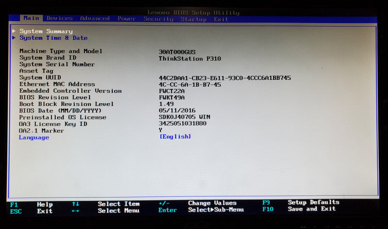 Lenovo ThinkStation P310 Xeon E3-1245 v5 16GB DDR4 - No HDD
