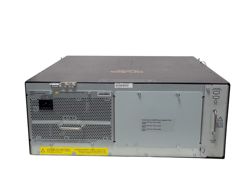 Aruba 5406R zl2 J9850A PoE+ Chassis with 1x J9827, 2x J9986A, 1x PSU _