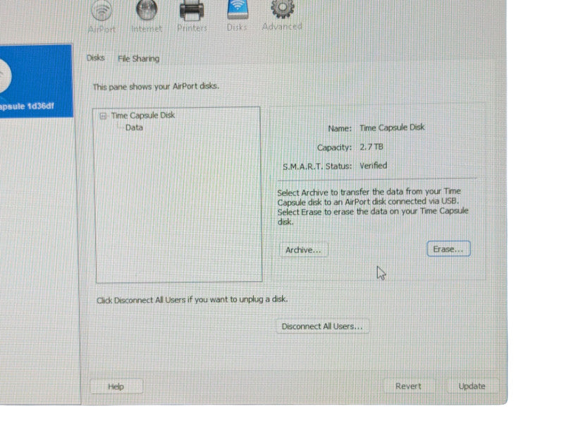 AirPort Time Capsule 802.11ac 3TB Storage A1470 -