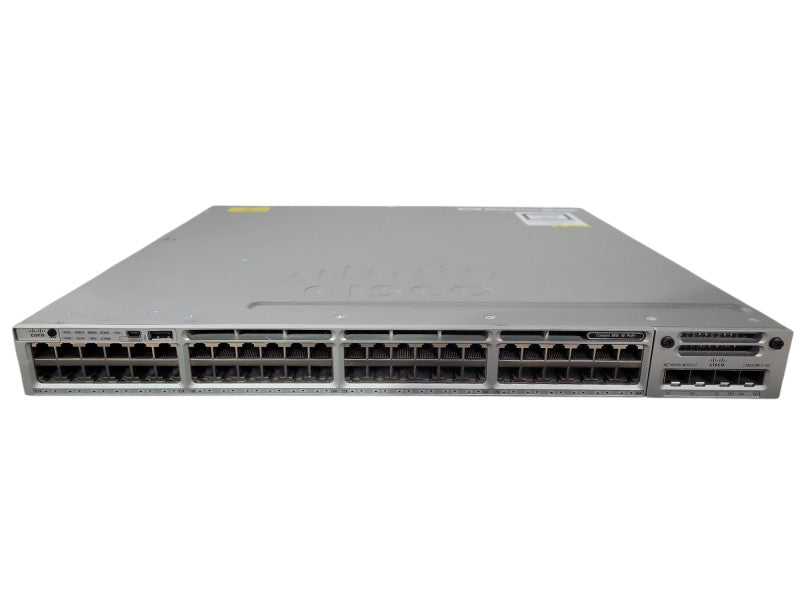 Cisco WS-C3850-48P-L 48-Port PoE+ Gigabit Switch w/ C3850-NM-2-10G 2x PSU !