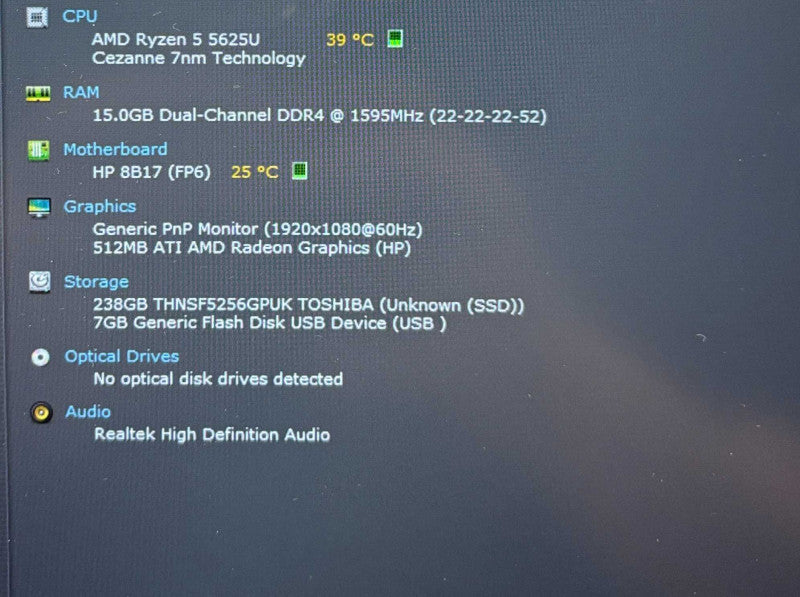 HP ProBook 445 14 G9 AMD Ryzen 5 5625U 16GB RAM 256GB SSD  Lap200