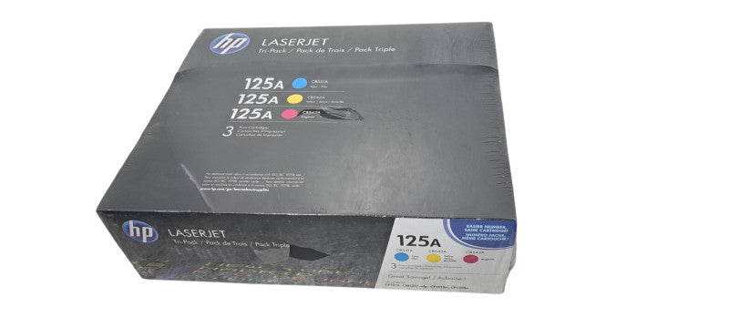 Set of 3 Genuine HP LaserJet 125A Cyan Yellow Magenta Print Cartridges