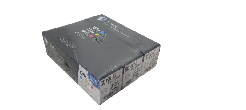 Set of 3 Genuine HP LaserJet 125A Cyan Yellow Magenta Print Cartridges