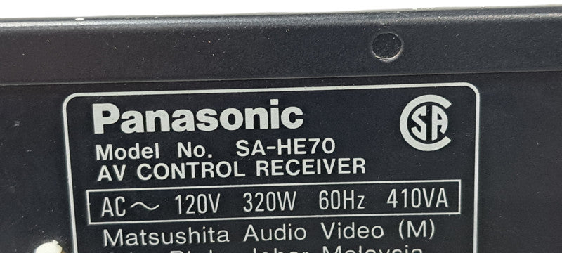Panasonic SA-HE70 A/V 5.1 Stereo Receiver