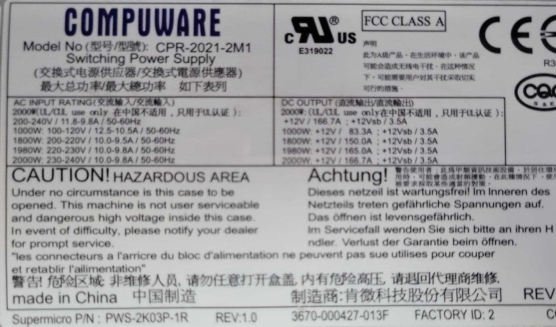 Supermicro X10DRG (218-20) 2x Xeon E5-2630v4 192GB 10x 2.5" No PSU READ   _