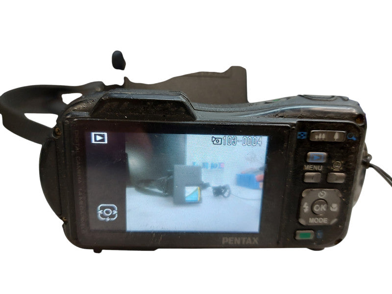 PENTAX WG-90 Blue Standard-Class, Waterproof Digital Compact Camera w/CASE