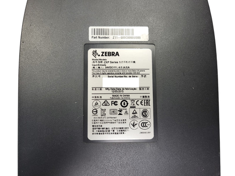 ZEBRA ZXP SERIES 1 USB ID CARD THERMAL PRINTER READ $