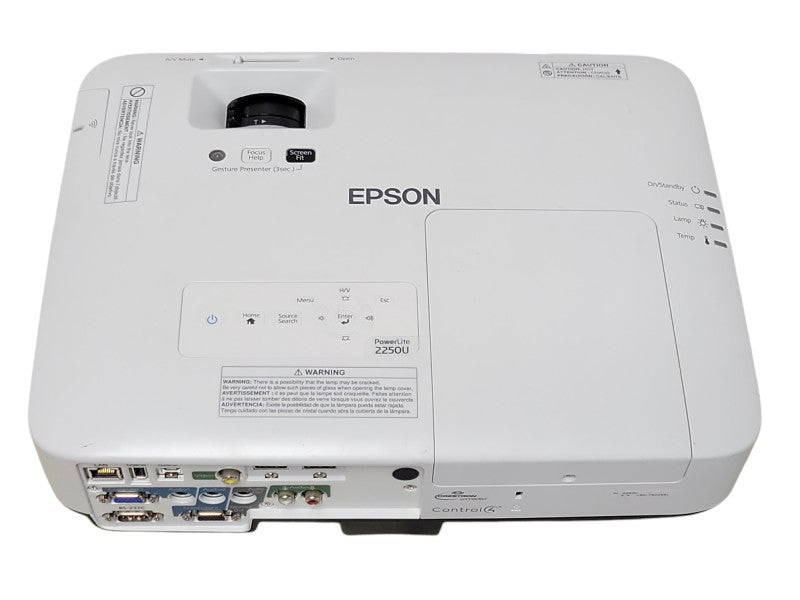Epson PowerLite 2250U 3LCD Projector HDMI, 2307 hours, No Remote _