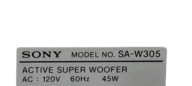 Sony 5.1 Speaker Set: SA-W305 Subwoofer,SS-CN150 Center,4xSS-V150 Speakers