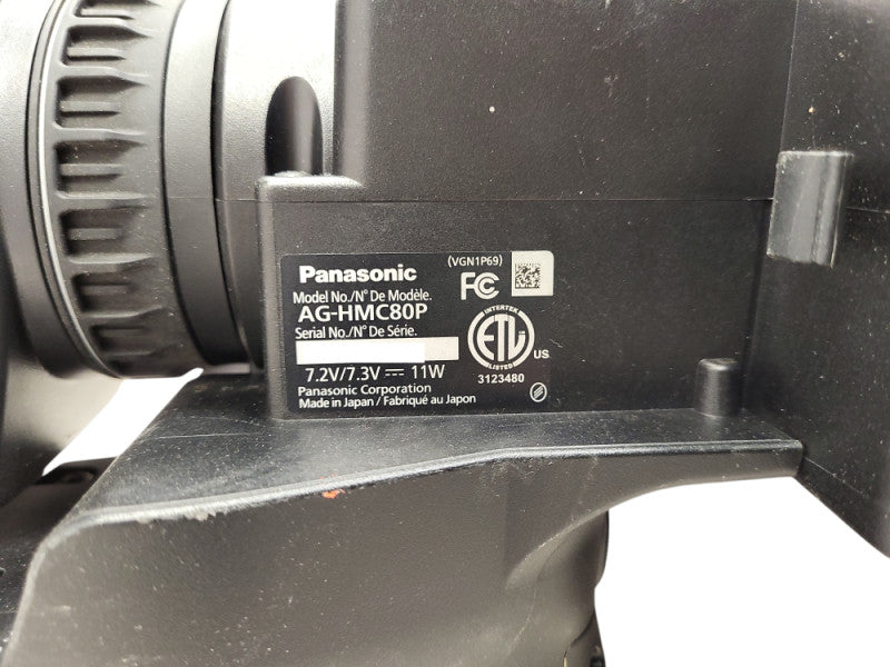 Panasonic AG-HMC80P 3MOS AVCCAM HD Shoulder Mount Camcorder READ $