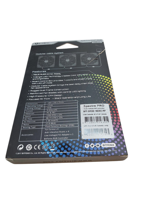 Spectre Pro RGB Fan 140mm Bitfenix AURA Sync