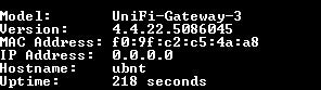 Ubiquiti Networks UniFi USG Security Gateway. Factory Reset !