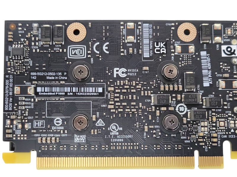 nvidia Quadro embedded P1000 pasy GPH P1000 4GB GPU w/ Heat sink (Fan less) _