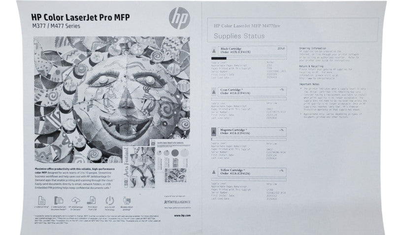 HP LaserJet Pro MFP M477fnw All-in-One Printer *READ*