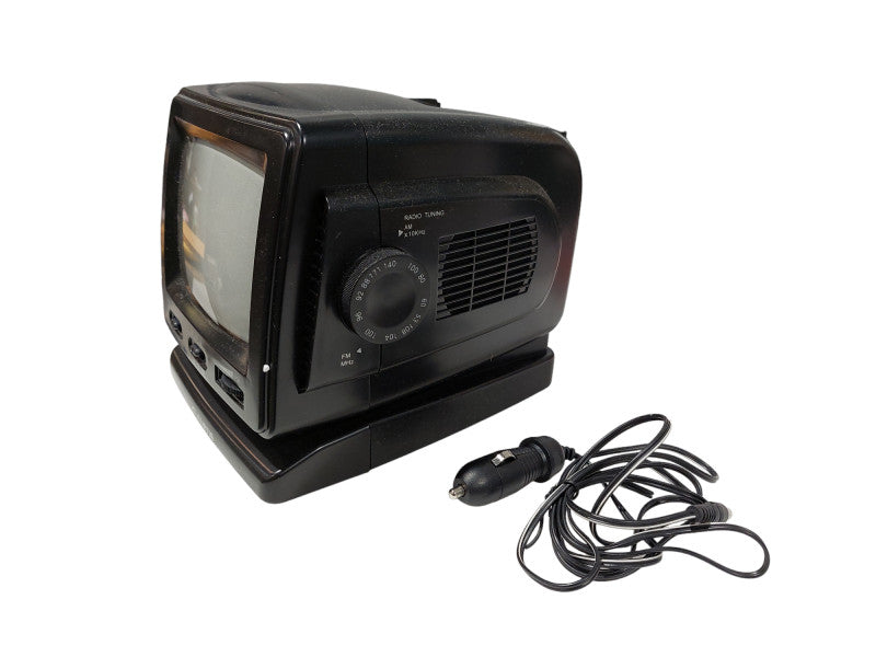 Curtis Car Tv 5" Black n White & Radio AM/FM with Car Adaptor w manual =