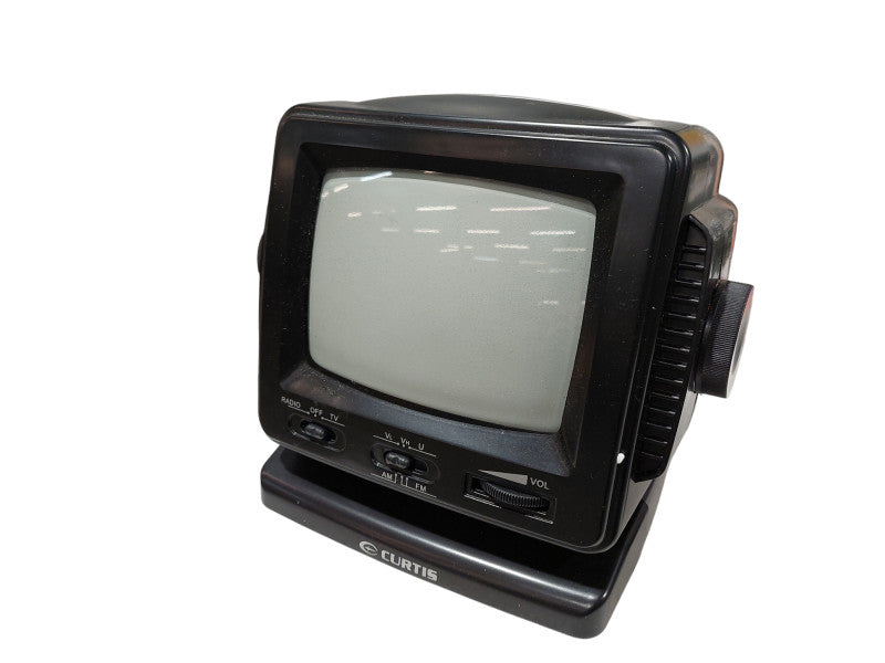 Curtis Car Tv 5" Black n White & Radio AM/FM with Car Adaptor w manual =