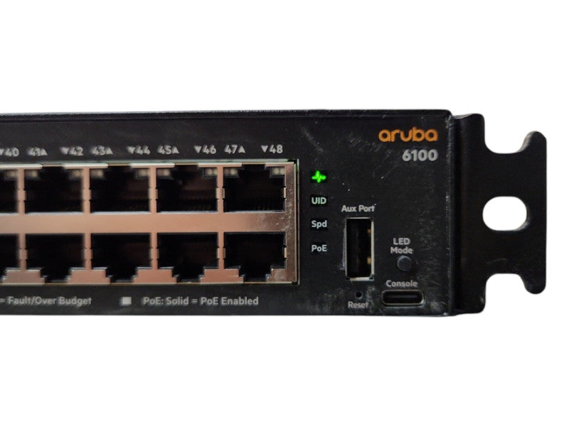 Aruba 6100 48G Class4 PoE 4SFP+ 370W Switch - JL675A