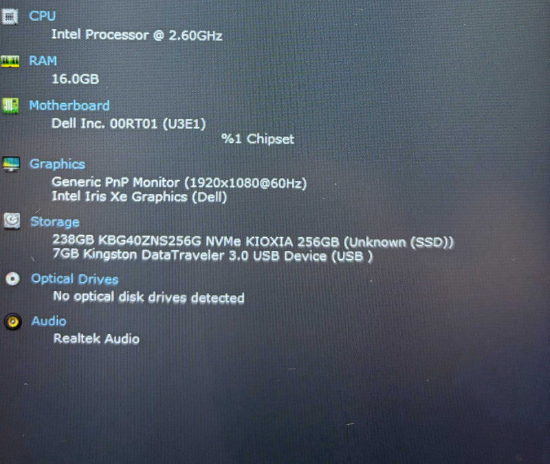 Dell Latitude 5520 i5-1145G7 16GB 256SSD No Powe Adapter READ  Lap200