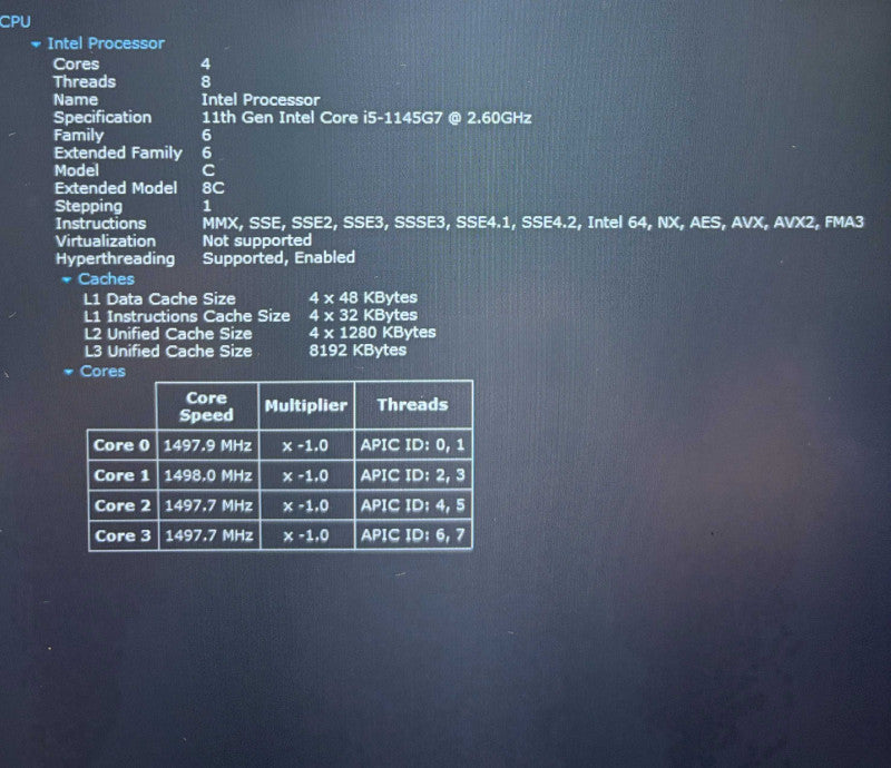 Dell Latitude 5520 i5-1145G7 16GB 256SSD No Powe Adapter READ  Lap200