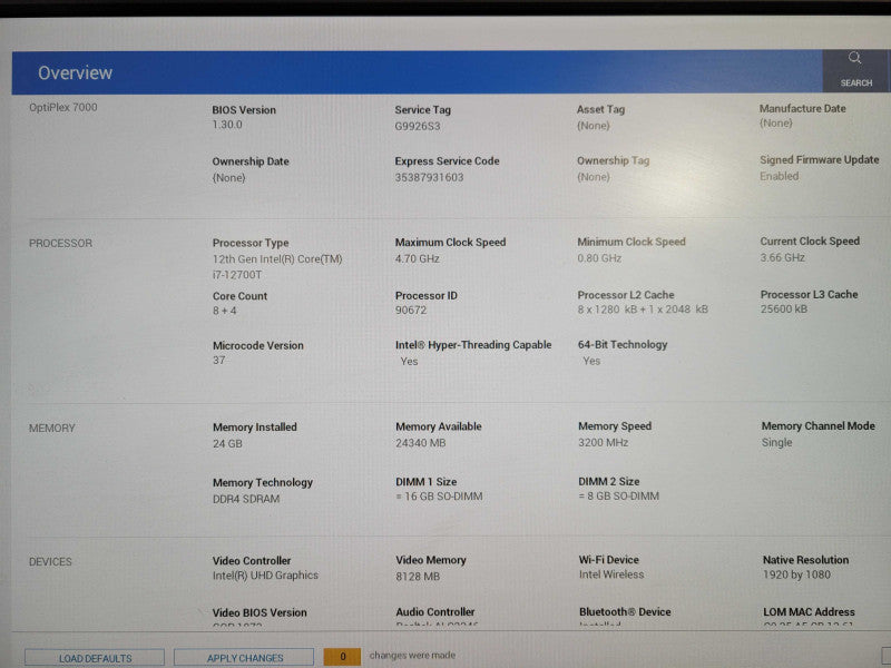 Dell OptiPlex 7000 Micro | i7-12700T 8+4-Core, 24GB DDR4, 256GB NVMe !