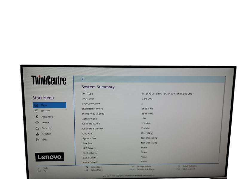 LENOVO THINKCENTRE M70S SFF i5 -10400 @ 2.90GHz 16GB DDR4 Ram θ