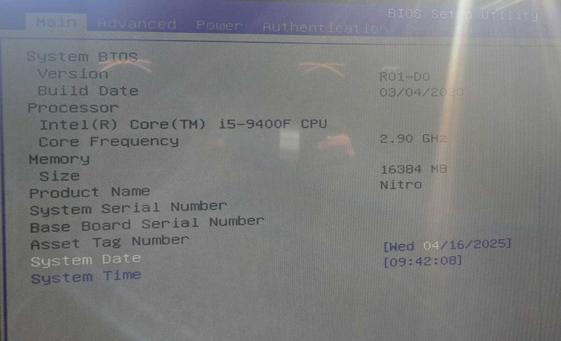 Custom Acer PC i5-9400F| 16GB RAM| No HD|No OS| SEE