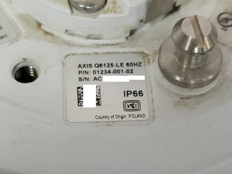 AXIS COMMUNICATIONS Q6125-LE Pan Tilt Zoom Network Dome Camera _