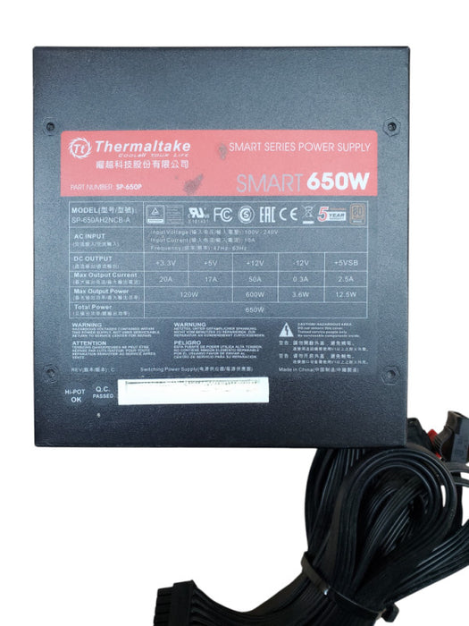 Thermaltake SP-650P 650w 80+ Bronze Desktop Power Supply