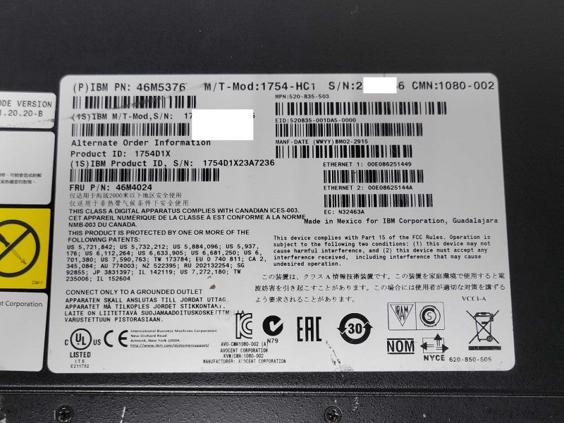 IBM KVM 16 PORT 46M5376 MODEL 1754-HC1, READ _