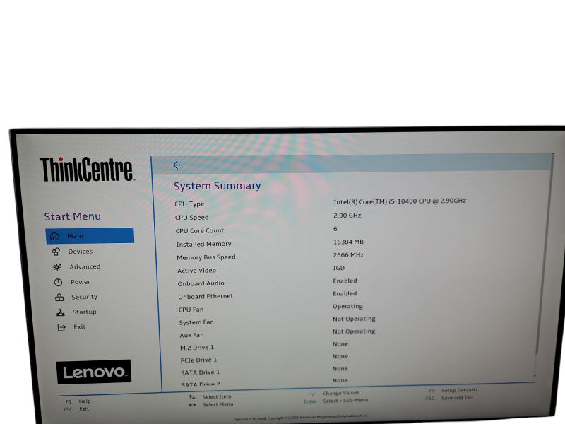 Lenovo ThinkCentre M70S i5 -10400 @ 2.90GHz 16GB DDR4 Ram Qθ