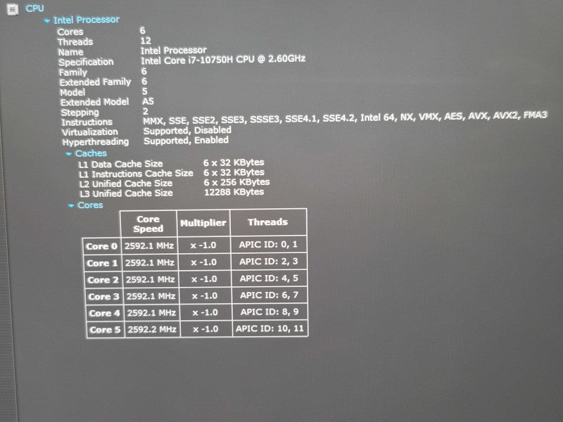 Dell Precision 5550 i7-10750H 32GB DDR4 Quadro T1000 256GB SSD NO BATTERY  β Lap200