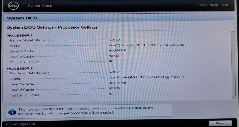 Dell R730 2U 8x 2.5"| 2x Xeon E5-2698 v3 @2.30GHz 16C, 64GB DDR4, H730 Mini